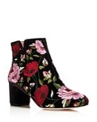 Kate Spade New York Lucine Floral Embroidered Velvet Booties - 100% Exclusive