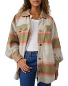 Free People Ruby Ombre Stripe Shirt Jacket