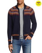 Michael Bastian Fair Isle Zip-front Cardigan Sweater - Gq60, 100% Exclusive