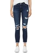 Hudson Lana High Rise Distressed Skinny Jeans In Floating Free Dest