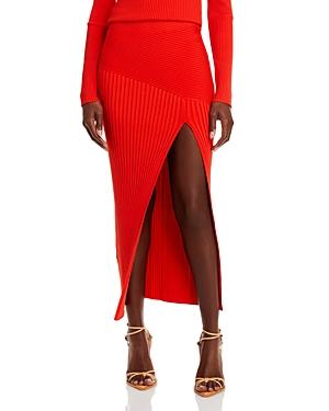 Nicholas Amelia Mixed Rib Knit Midi Skirt