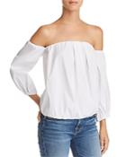 7 For All Mankind Off-the-shoulder Blouson Top
