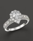 Vintage Inpired Diamond Engagement Ring In 14k White Gold, 1.50 Ct. T.w.