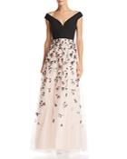 Bcbgmaxazria Embellished Off-the-shoulder Gown
