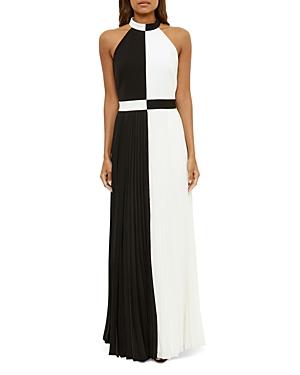Ted Baker Color-block Pleated Maxi Dress