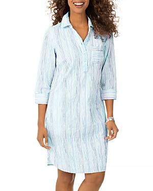 Foxcroft Delaney Striped Shirt Dress