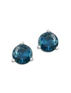 Bloomingdale's Blue Sapphire Stud Earrings In 14k White Gold - 100% Exclusive