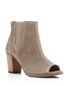 Toms Majorca Perforated Open Toe Booties
