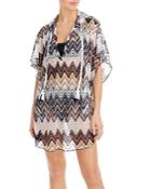 Trina Turk Drift Hooded Poncho Swim Cover Up