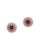 Bloomingdale's Certified Ruby & Diamond Milgrain Stud Earrings In 14k Rose Gold - 100% Exclusive
