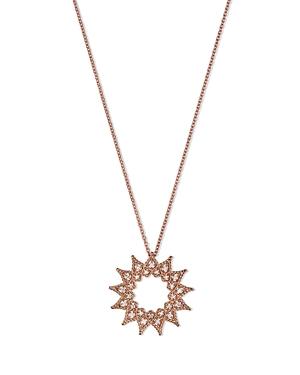 Roberto Coin 18k Rose Gold Roman Barocco Diamond Sun Pendant Necklace, 18
