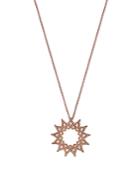 Roberto Coin 18k Rose Gold Roman Barocco Diamond Sun Pendant Necklace, 18