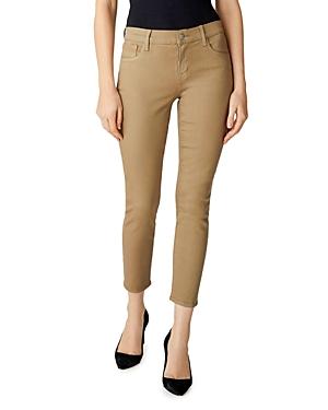J Brand Mid-rise Cropped Skinny Jeans In Coated Lalia