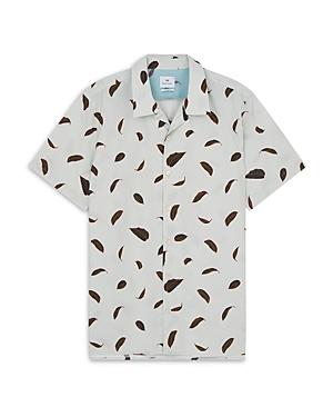 Ps Paul Smith Casual Fit Short Sleeve Leaf Print Shirt