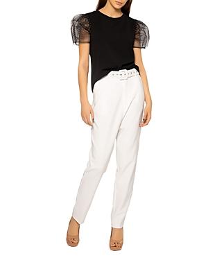 Gracia Mesh Dot Point And See Through Sleeve Top (45% Off) - Comparable Value $72