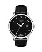 Tissot Tradition Black Leather Strap Watch, 42mm