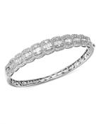 Bloomingdale's Diamond Round & Baguette Statement Bangle In 14k White Gold, 3.0 Ct. T.w. - 100% Exclusive