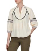 Ba & Sh Plume Embroidered Top