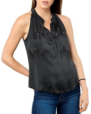 Go By Go Silk Make The Cut Sequined Silk Top