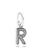Pandora Pendant - Sterling Silver & Cubic Zirconia Letter R