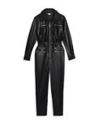 Weworewhat Faux Leather Utility Jumpsuit
