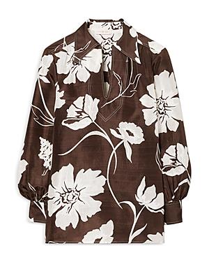Tory Burch Floral Print Silk Tunic