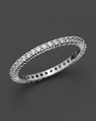 Certified Diamond Eternity Band In 18k White Gold, .50 Ct. T.w.