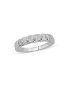 Bloomingdale's Men's Diamond 5-stone Band In 14k Brushed White Gold, 0.25 Ct. T.w. - 100% Exclusive