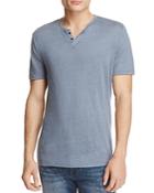 Wrk Metro Burnout Linen Henley Tee