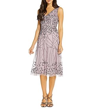 Adrianna Papell Embellished Tulle Fit-and-flare Dress - 100% Exclusive