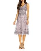 Adrianna Papell Embellished Tulle Fit-and-flare Dress - 100% Exclusive