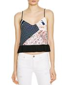 French Connection Samba Avenue Floral Print Crop Top