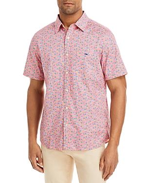 Vineyard Vines Stretch Cotton Printed Short Sleeve Shirt