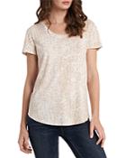 Vince Camuto Tonal Python Scoop Neck Top