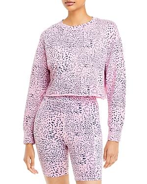 Monrow Mini Printed Cutoff Sweatshirt