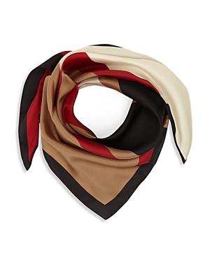 Hobbs London Demi Color Blocked Logo Silk Scarf