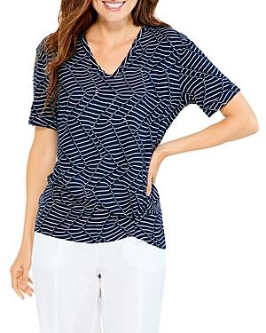 Nic+zoe Printed V Neck Tee