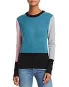 Aqua Cashmere Color-block Cashmere Crewneck Sweater - 100% Exclusive