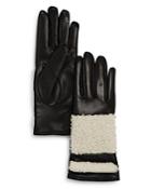 Bloomingdale's Shearling-trim Leather Gloves - 100% Exclusive