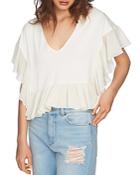1.state Ruffle-trimmed Crop Top