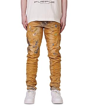 Purple Brand Slim Fit Jeans In Cathay Spice Over Light