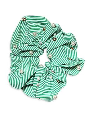 Lele Sadoughi Seersucker Scrunchie