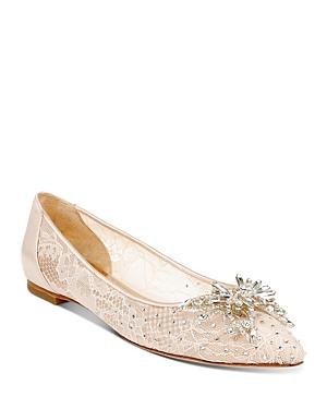 Badgley Mischka Women's Kaitlin Embellished Flat Pumps