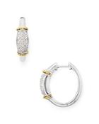 Bloomingdale's Marc & Marcella Diamond Hoop Earrings In Sterling Silver & Gold-plated Sterling Silver, 0.12 Ct. T.w. - 100% Exclusive