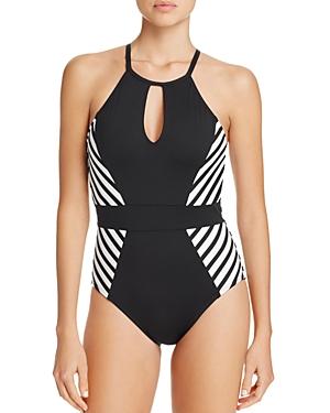 La Blanca Mime High Neck One Piece Swimsuit