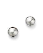 14k White Gold Flat Ball Stud Earrings - 100% Exclusive