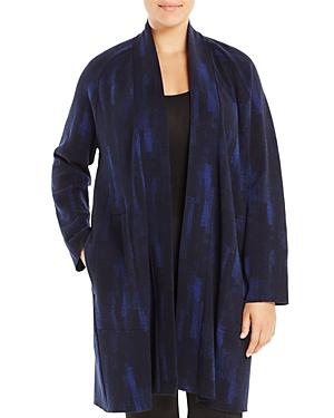 Eileen Fisher Plus Printed Open-front Jacket