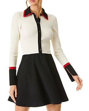 Alice And Olivia Trevor Mixed Media Dress