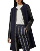 Ted Baker Vipper Paneled Faux-leather Coat