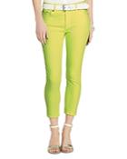Lauren Ralph Lauren Cropped Skinny Jeans In Green